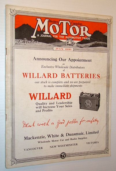 Image for Western Canadian Motor - A Journal for the Automotive Trade - July 1930