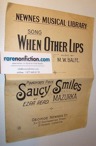 Image for Sheet Music for: 'When Other Lips' and 'Saucy Smiles' - Includes Piano Music and Lyrics