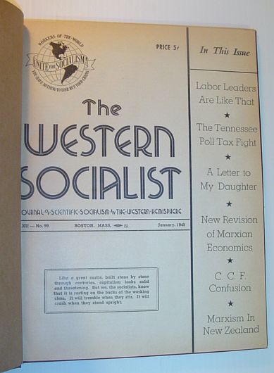 Image for The Western Socialist - The Journal of Scientific Socialism in the Western Hemisphere: Volumes 12 and 13 Bound in One Volume, Including All Issues 1945-1946