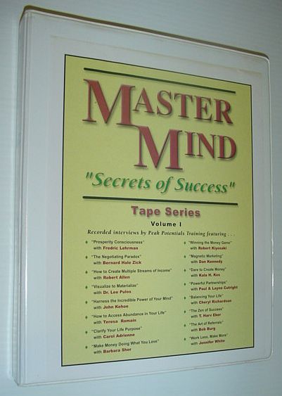 Image for MasterMind (Master Mind) "Secrets of Success" Tape Series, Volume I: 16 Audio Cassette Tapes Complete with Case